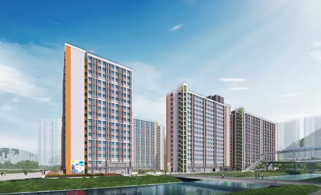 啟德世運道（第一期）「簡約公屋」項目構思圖。政府新聞處圖片