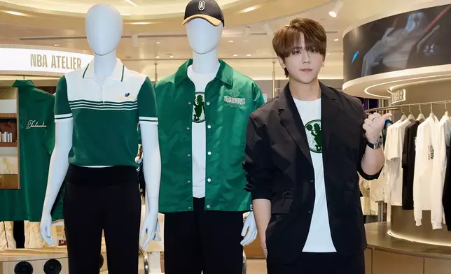 活動當天姜濤穿上全新 Preppy Union 系列登場。