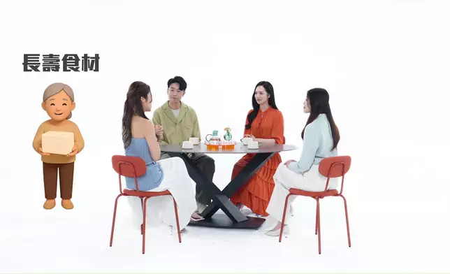 四位主持探討「豆腐係長壽嘅秘密武器」。