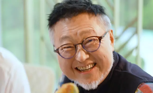 美食當前，谷德昭笑得特別燦爛。