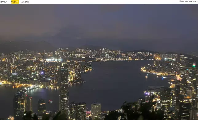 維港情況。天文台圖片