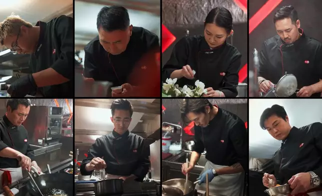 八強大廚在賽場內盡施渾身解數，用心構思及製作菜式，力爭「最紅大廚」寶座。