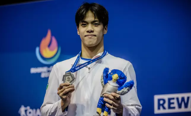 麥世霆在男子200米蛙泳奪得銀牌。世大運官網圖片