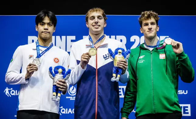 麥世霆在男子200米蛙泳奪得銀牌。世大運官網圖片