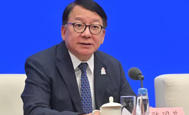 全運會組委會副主任、政務司司長陳國基。政府新聞處圖片