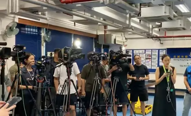 記者提問。香港警察FB