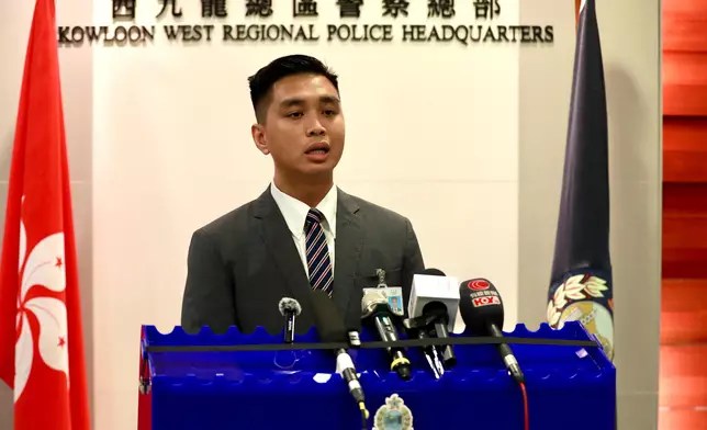 西九龍總區重案組第4B隊高級督察吳彥柏簡報案情。