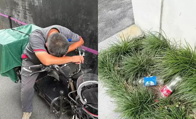 其中兩張隨拍照片引起爭議。網上截圖