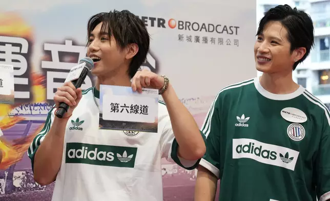 力臻、Michael C抽籤慈善接力賽排位。