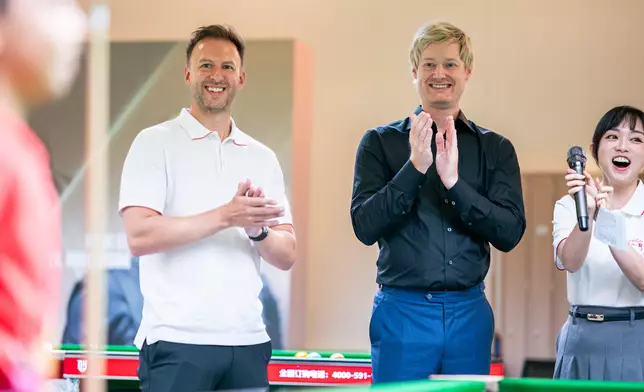 香港桌球學院舉辦開放日活動，兩位學院投資者羅拔臣及卓林普都有現身和傳媒見面。