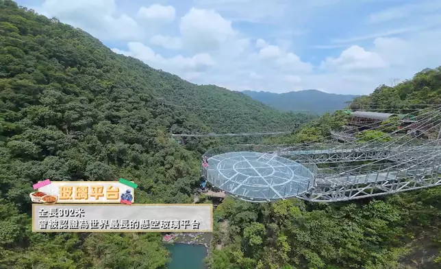 全長302米、曾被認證為「世界最長的懸空玻璃平台」。