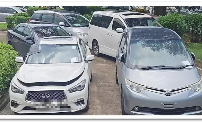 遭警方扣查的車輛。