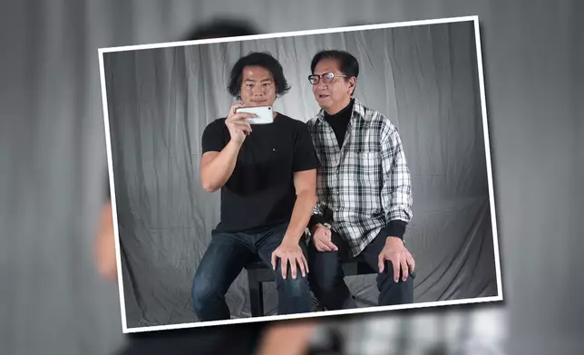 陳友與仔仔老婆的相片。