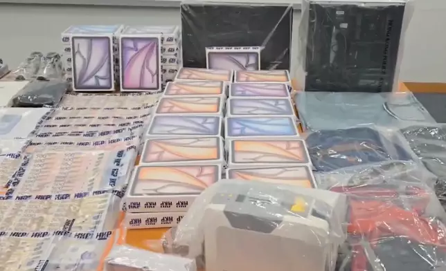 檢獲的證物。香港警察圖FB