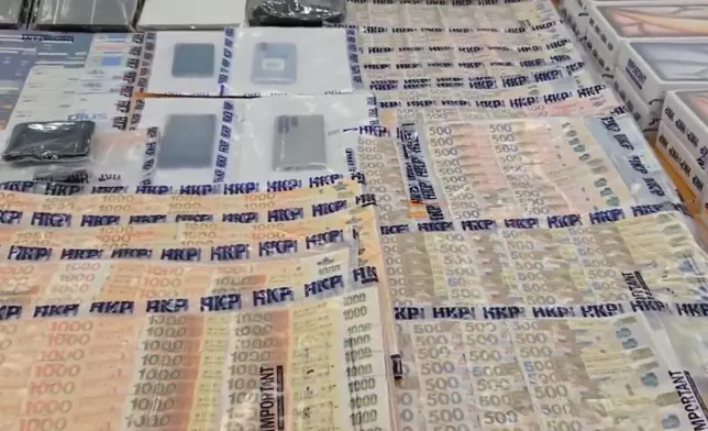 檢獲的證物。香港警察圖FB