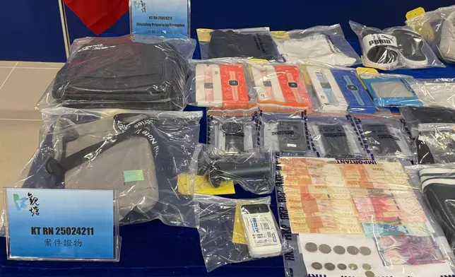 警方安中所檢證物。