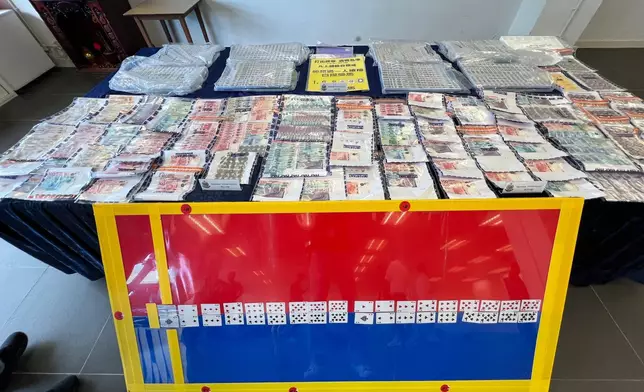 警方連日掃蕩17個非法賭檔，共拘208人。