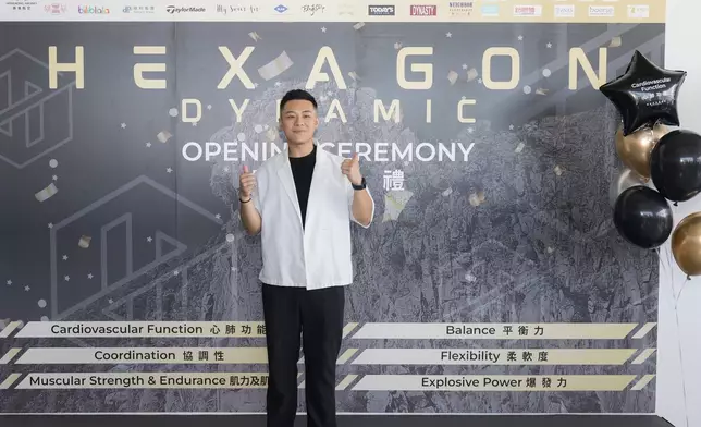 「大隻仔」關曜儁創辦的「HEXAGON DYNAMIC ASIA」健身工作室今日盛大開幕。