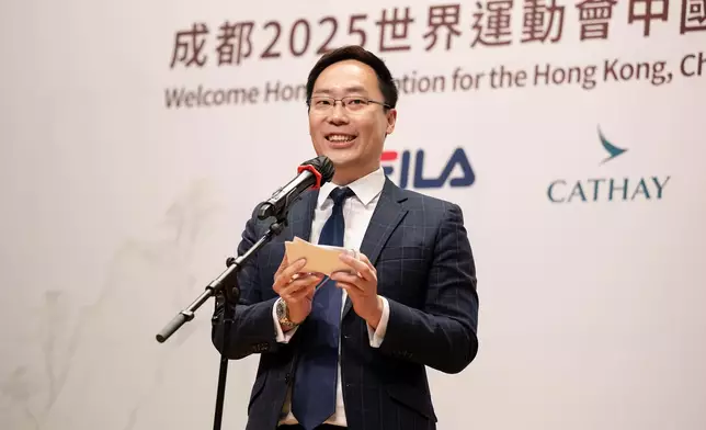 體育專員蔡健斌致辭。港協暨奧委會 FB