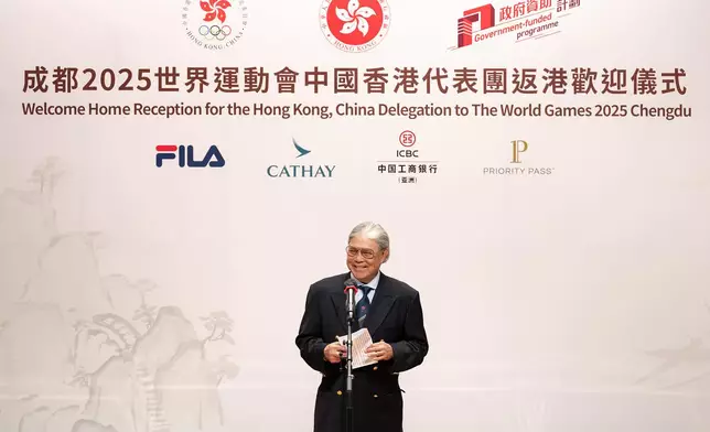 中國香港體育協會暨奧林匹克委員會會長霍震霆。港協暨奧委會 FB