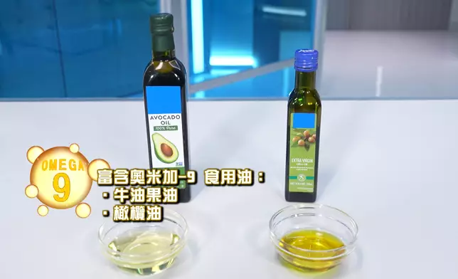 日常應多選擇含奧米加-9的食用油，如牛油果油、橄欖油。