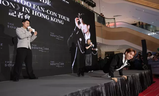 張東雨驚喜表演五十下掌上壓。 主辦單位提供圖片