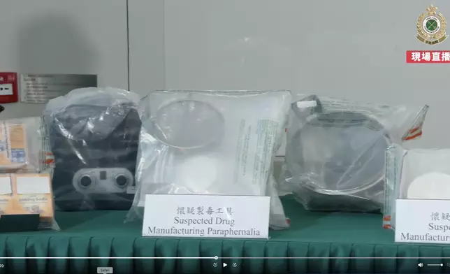 海關偵破製毒工場檢獲價值110萬元霹靂可卡因及可卡因