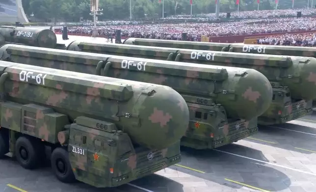 東風-61洲際導彈。央視截圖