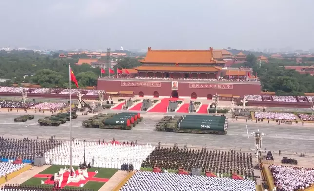 東風-5C（DF-5C）洲際導彈。央視截圖