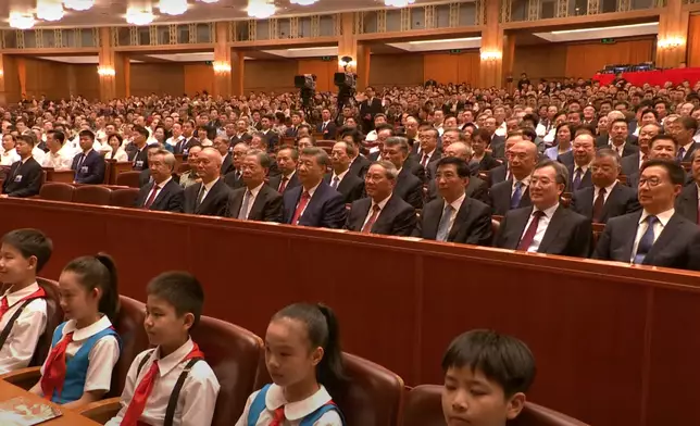 習近平等國家領導人出席晚會。央視截圖