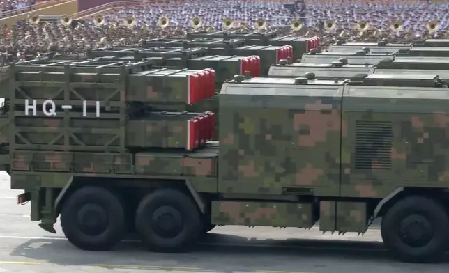 紅旗11近程防空導彈（HQ-11）。央視截圖