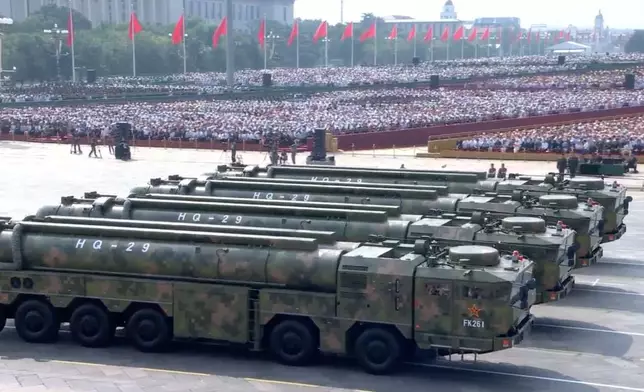 紅旗29（HQ29）防空導彈系統。央視截圖
