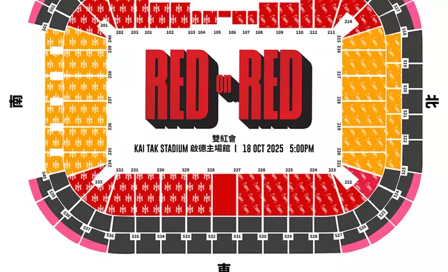 「雙紅會:謝拉特、里奧費迪南邀請賽」座位表