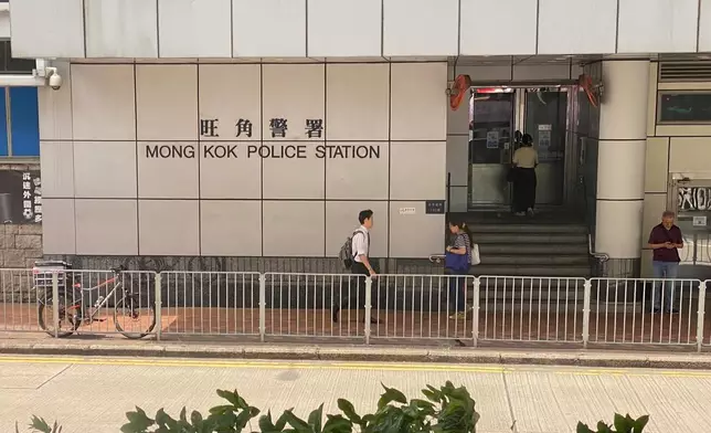 旺角警署。巴士的報記者攝