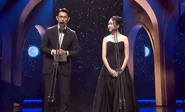 去年金馬獎與林品彤一同頒發「最佳女主角」