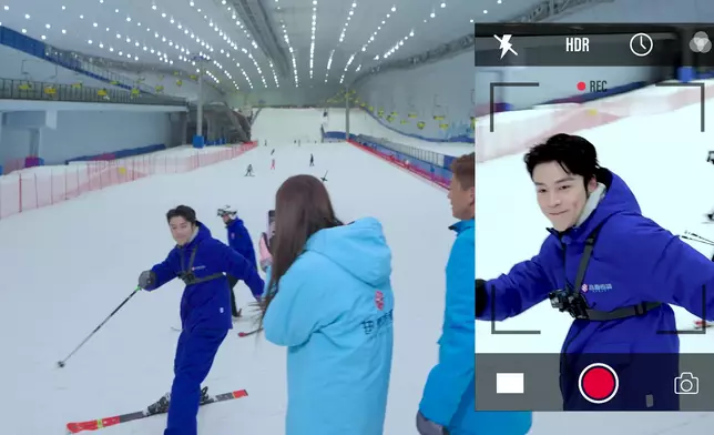 丁丁滑雪英姿勃勃