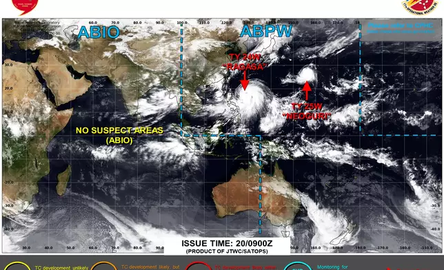 美國聯合颱風警報中心圖片