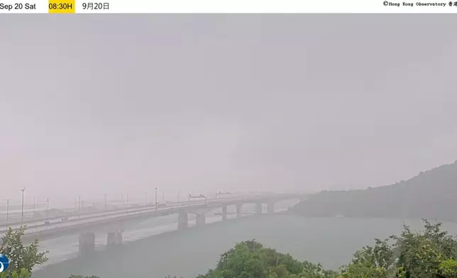 各區實時天氣照片。天文台FB圖片