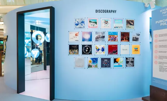 專輯打卡位展示SEVENTEEN出道至今的專輯封面