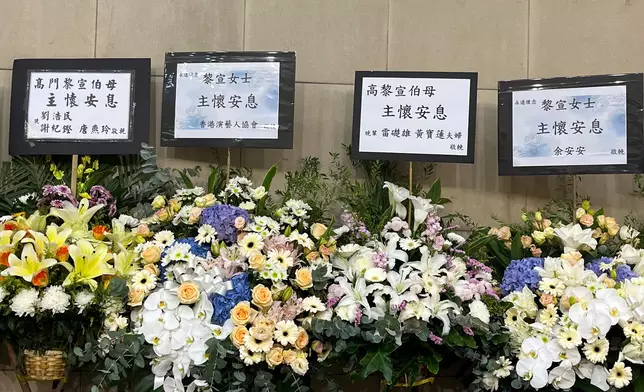 靈堂布置以簡潔為主。