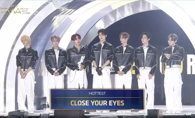 Hottest得主CLOSE YOUR EYES。