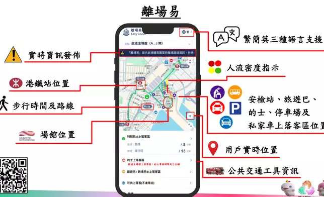 啟德體育園將推出全運會專屬版『離場易』，整合安檢與交通資訊。