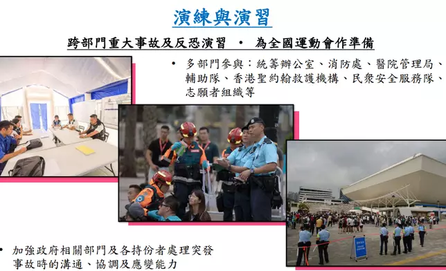 進行跨部門反恐及事故演練