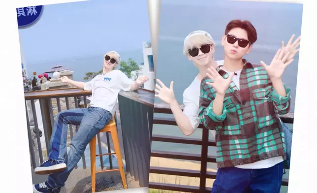 經過美圖後行仔膚色由黑變白。