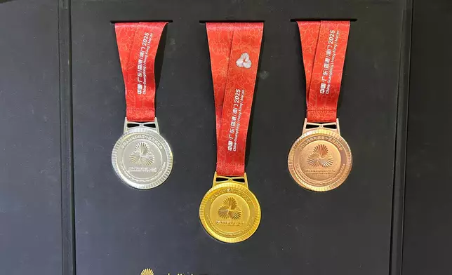 第十五屆全國運動會獎牌。巴士的報記者攝