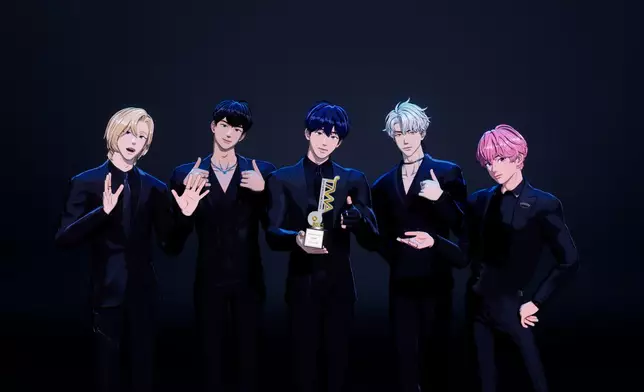 PLAVE早前在《2025 TMA》頒獎禮上也獲得兩個獎項。PLAVE官方X圖片