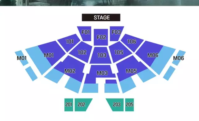 座位表。 主辦單位提供圖片