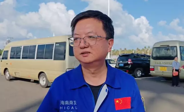 海南國際商業航天發射有限公司副總經理郭立。巴士的報記者攝