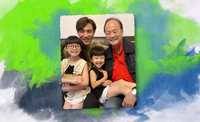 節目曝光了不少阿Shaun開心家庭照。