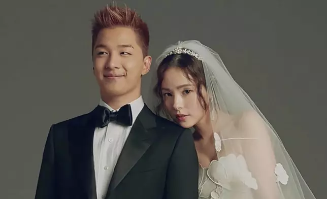 太陽與閔孝琳是韓國演藝圈其中一對模範夫妻。網上圖片